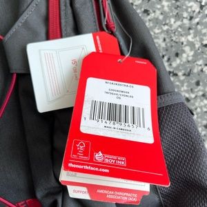 North Face Backpack Jack Daniels Fire logo